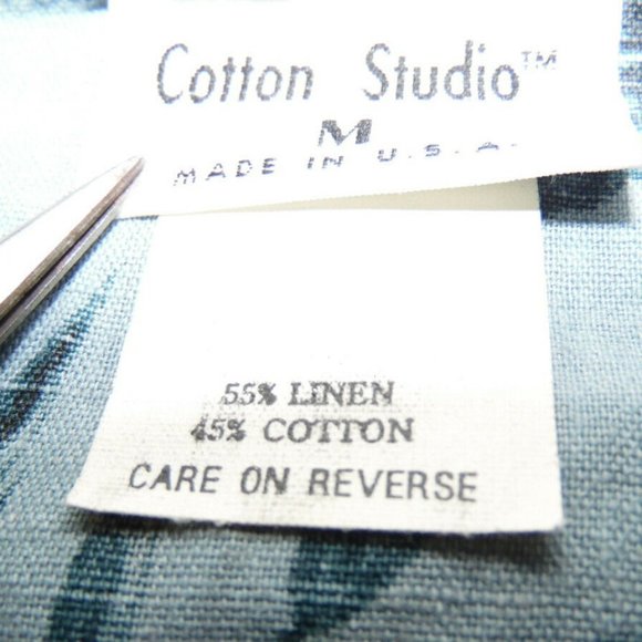 Womens~Cotton Studio~ Blue flower~long sleeve shir - Picture 6 of 10